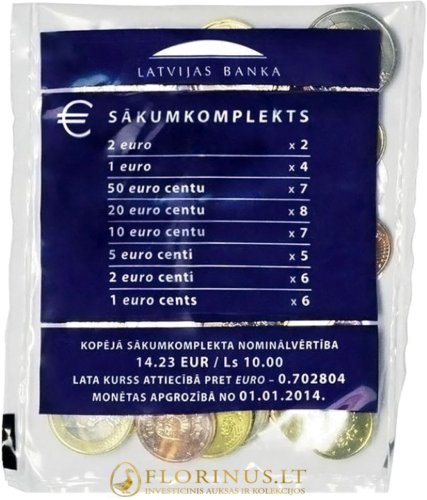 2014 Latvija euro monetų Starter Kit (2)