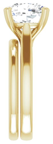 Sužadėtuvių Žiedas 14k yellow gold Cushion 9mm (9)