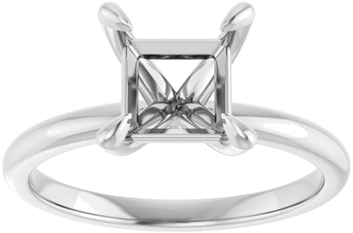 Sužadėtuvių Žiedas „Solitaire“ 950 Platinos Square 6.5mm (3)