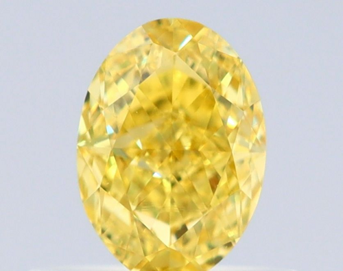 0.55 carat Fancy Vivid Yellow-VVS1 Natūralus Oval Deimantas (1)