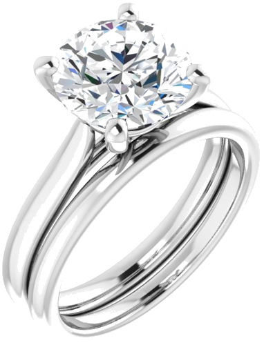 Sužadėtuvių Žiedas „Solitaire“ 950 Platinos Round 9mm (6)