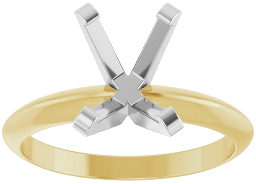 Sužadėtuvių Žiedas „Solitaire“ 585 Baltojo Ir Geltonojo Aukso Emerald 8mm x 6mm (3)