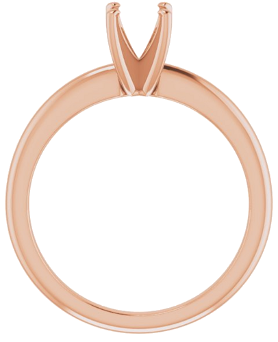 14K Rose  5.5 mm Round Solitaire Engagement Ring Mounting (2)