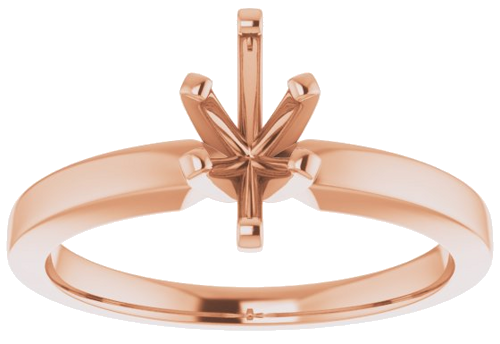 Sužadėtuvių Žiedas „Solitaire“ 585 Rožinis Aukso Marquise 8mm x 4mm (3)