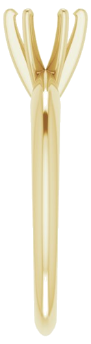 14K Yellow 5.4-5.7 mm Round 6-Prong Comfort-Fit Solitaire Ring Mounting (4)