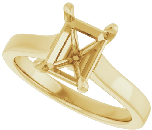Sužadėtuvių Žiedas „Claw-Prong“ 14k yellow gold Emerald 8mm x 6mm (5)