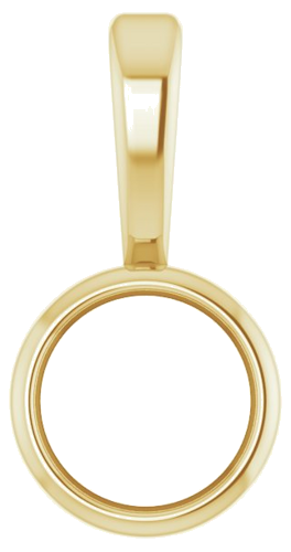 14K Yellow 3.5 mm Round Bezel-Set Solitaire Pendant Mounting (1)
