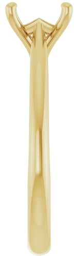 14K Yellow 5.5 mm Square Solitaire Engagement Ring Mounting (4)