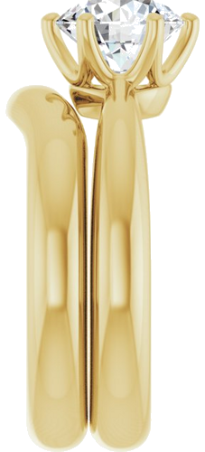 Sužadėtuvių Žiedas „Solitaire Crown-Inspired“ 14k yellow gold Round 7.4mm (9)