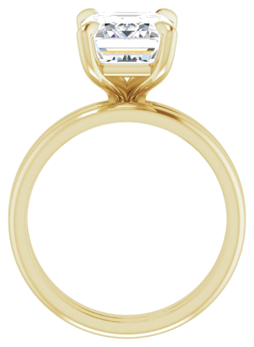 Sužadėtuvių Žiedas „Solitaire“ 585 Geltonojo Aukso Emerald 10mm x 8mm (7)