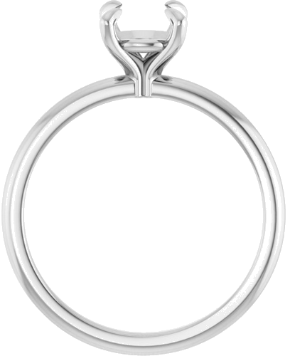 Platinum  6.5 mm Round Solitaire Engagement Ring Mounting (2)