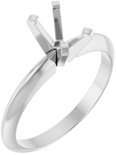 Sužadėtuvių Žiedas „Solitaire“ 585 Baltojo Aukso Emerald 6mm x 4mm (1)