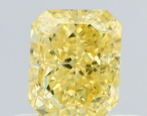 0.52 carat Fancy Intense Yellow-VVS1 Natūralus Radiant Deimantas (1)