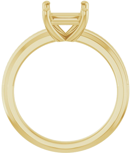Sužadėtuvių Žiedas „Solitaire“ 14k yellow gold Emerald 9mm x 7mm (2)
