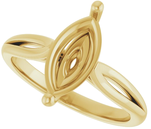 Sužadėtuvių Žiedas „Solitaire“ 14k yellow gold Marquise 12mm x 6mm (5)