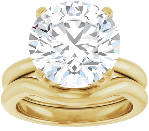 Sužadėtuvių Žiedas „Solstice Solitaire®“ 10k yellow gold Round 12mm (8)