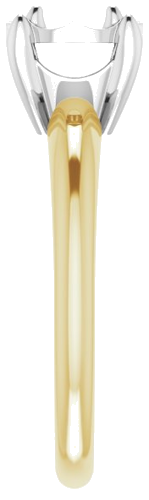 Sužadėtuvių Žiedas „Solitaire“ 585 Baltojo Ir Geltonojo Aukso Round 5.8mm (4)