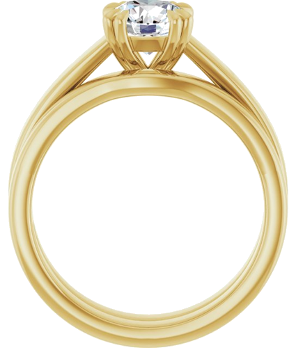 10K Yellow 6.5 mm Round Engagement Ring Mounting (7)