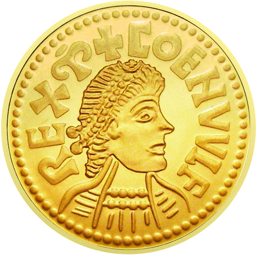 1 Penny Kenulfo Great Britain Gold Coin (2)