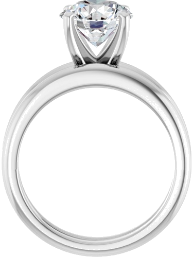 14K White  8.2 mm Round Solitaire Engagement Ring Mounting (7)