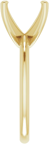 14K Yellow  11 mm Round Solitaire Engagement Ring Mounting (4)