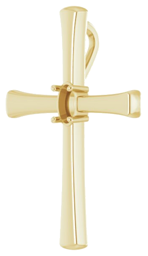 14K Yellow  5x3 mm Oval Pendant Mounting (2)