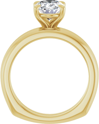 Sužadėtuvių Žiedas „Claw-Prong Euro Shank“ 14k yellow gold Oval 9mm x 7mm (7)