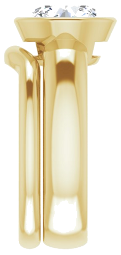 Sužadėtuvių Žiedas „Bezel-Set Solitaire“ 14k yellow gold Round 9mm (9)