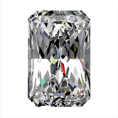 0.51 carat G-SI2 Natūralus Radiant Deimantas (1)