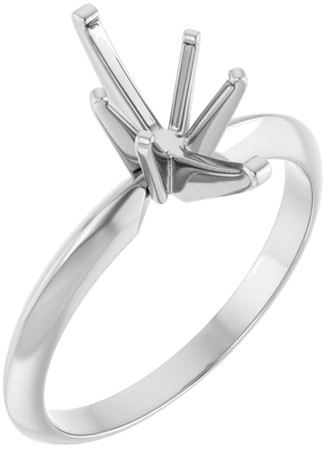 14K White Marquise 6-Prong Light Solitaire Engagement Ring Mounting (1)