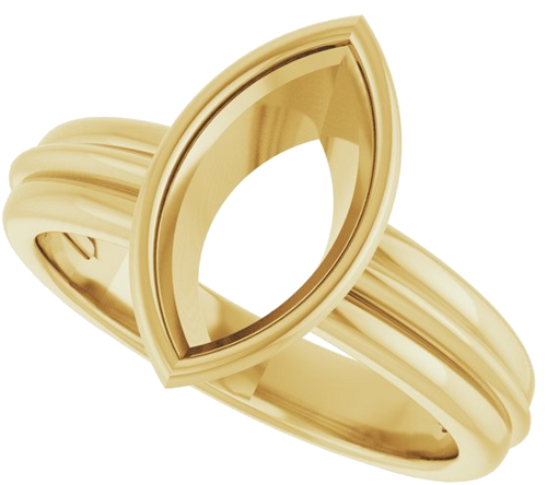 Sužadėtuvių Žiedas „Bezel-Set Solitaire“ 10k yellow gold Marquise 12mm x 6mm (5)