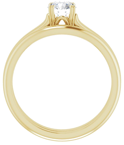 Sužadėtuvių Žiedas „Solitaire“ 14k yellow gold Round 5.2mm (7)