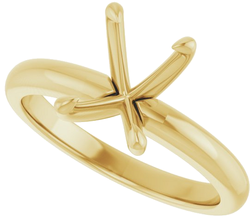 Sužadėtuvių Žiedas „Solitaire“ 585 Geltonojo Aukso Emerald 8mm x 6mm (5)