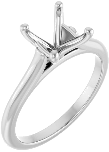 Sužadėtuvių Žiedas „Solitaire“ 585 Baltojo Aukso Round 8mm (1)