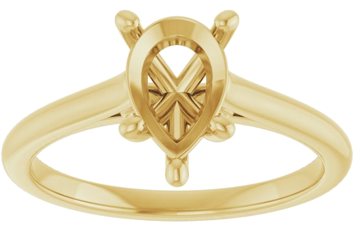 Sužadėtuvių Žiedas „Accented Infinity-Inspired“ 14k yellow gold Pear 9mm x 6mm (3)
