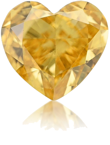 0.31 carat Fancy Vivid Orangey Yellow-VS2 Natūralus Heart Deimantas (1)