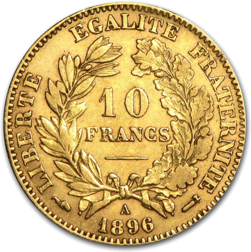 10 Francs Ceres (1895-1899) France Gold Coin (2)