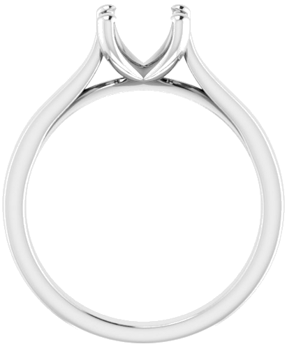 Sužadėtuvių Žiedas 18k white gold Round 7mm (2)