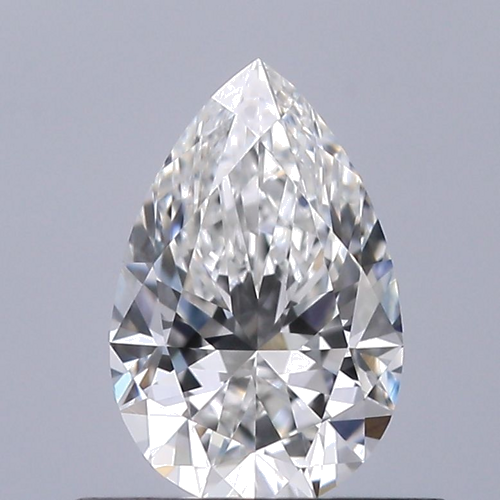 0.5 carat F-VVS1 Natūralus Pear Deimantas (1)