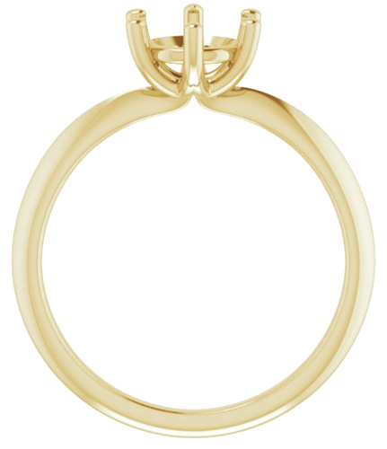 14K Yellow 7 mm Round 6-Prong Engagement Ring Mounting (7)