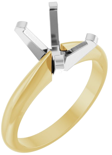 Sužadėtuvių Žiedas „Heavyweight Solitaire“ 14k yellow/white gold Emerald 8mm x 6mm (1)
