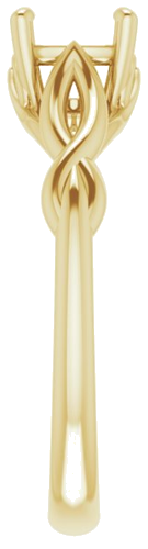 Sužadėtuvių Žiedas „Solitaire“ 585 Geltonojo Aukso Oval 7mm x 5mm (4)