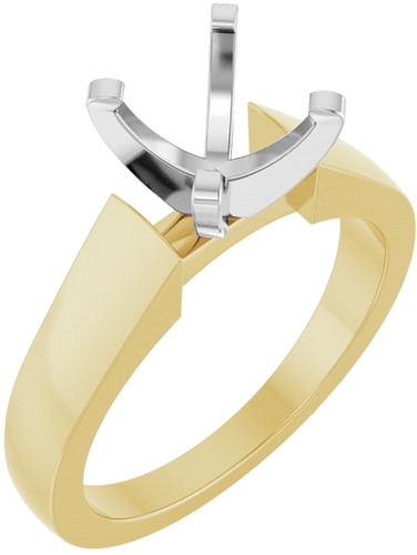 Sužadėtuvių Žiedas „Solitaire“ 14k yellow/white gold Round 8.8mm (1)
