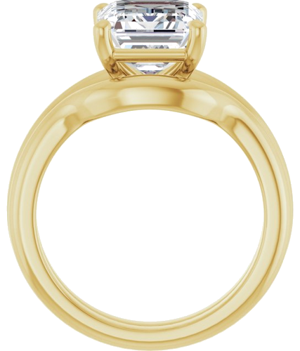 Sužadėtuvių Žiedas 14k yellow gold Emerald 10mm x 8mm (7)