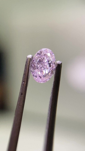 0.25 carat Fancy Light  Pink-SI2 Natūralus Oval Deimantas (1)