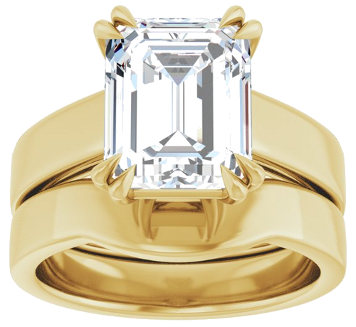 14K Yellow 10x8 mm Emerald Engagement Ring Mounting (8)