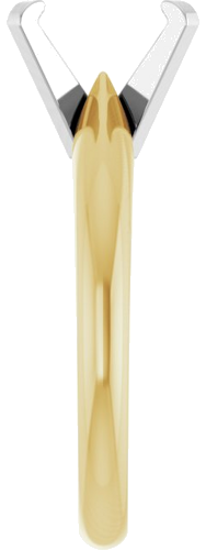 Sužadėtuvių Žiedas „Heavyweight Solitaire“ 14k yellow/white gold Emerald 7.5mm x 5.5mm (4)