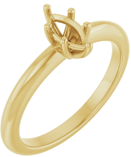Sužadėtuvių Žiedas 14k yellow gold Marquise 7mm x 3.5mm (1)