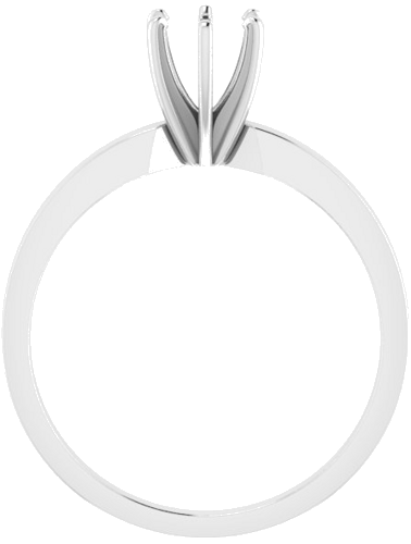 Sužadėtuvių Žiedas „Solitaire“ 585 Baltojo Aukso Round 5.4mm x 5.7mm (2)