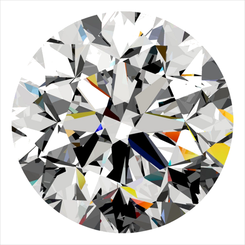 0.5 carat I-VS1 GD cut Natūralus Round Deimantas (1)